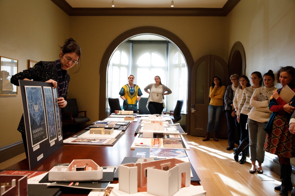 Classroom lecture in the Corcoran school