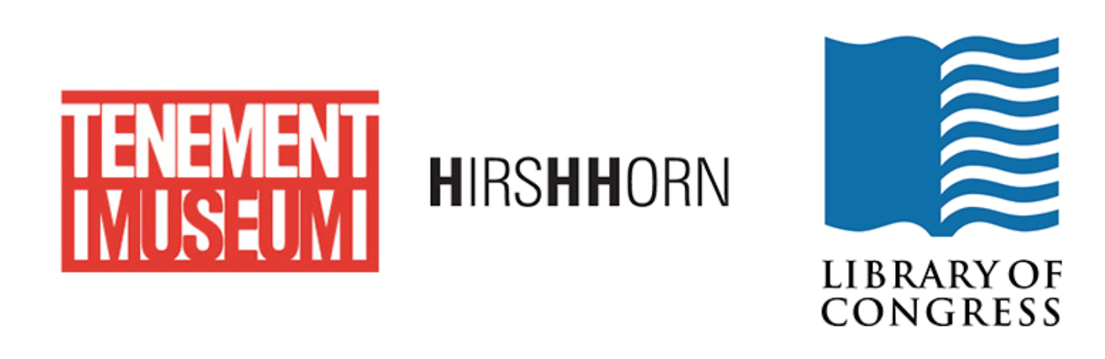 Tenement Museum, Hirshhorn, and Library of Congress logos